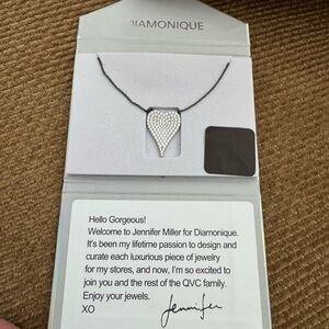 Diamonique x Jennifer Miller Signature Heart Necklace